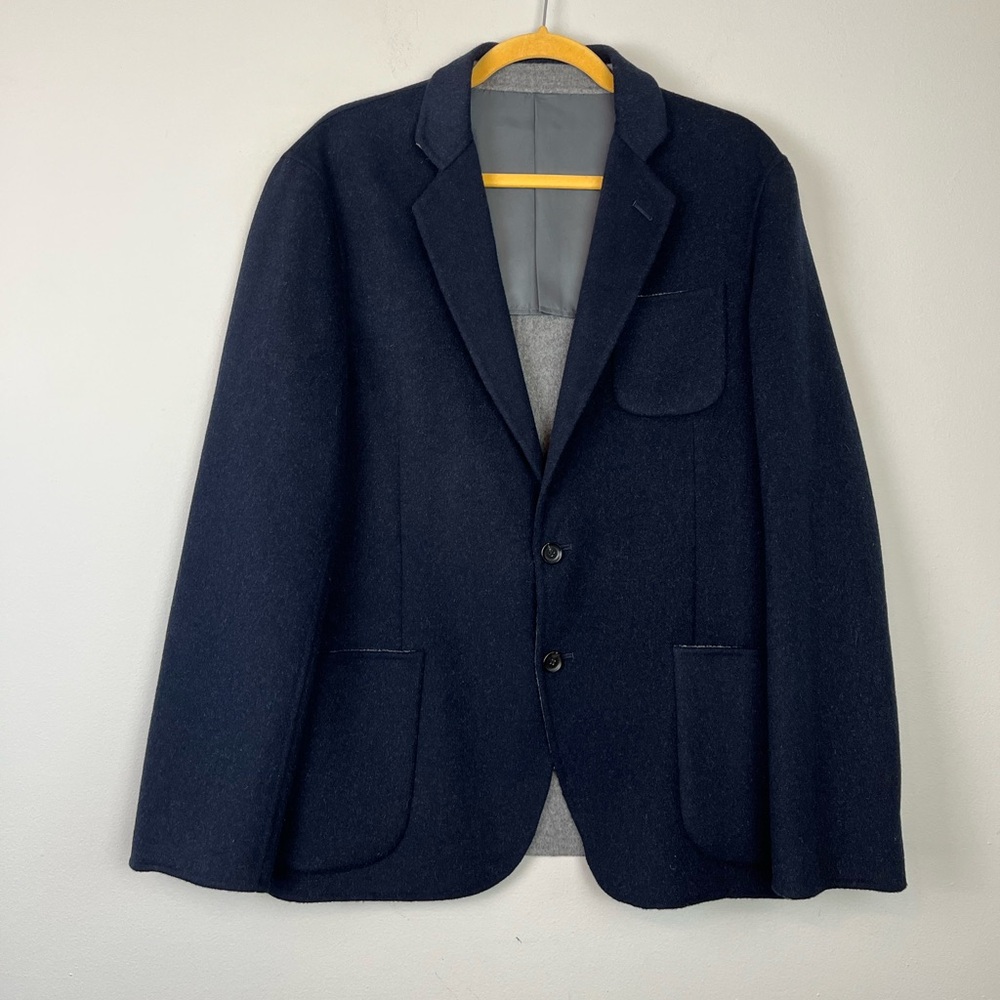 Giorgio Armani Corporation Navy Blue Wool Cashmere Soft Sport Coat IT 52/US 42